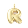 Rack Plating Brass Balloon Letter Pendants KK-C050-01G-R-1