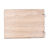Wooden Wedding Guestbooks Notepad AJEW-M206-17-2