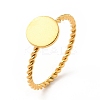 304 Stainless Steel Signet Finger Ring RJEW-P036-01G-E-1