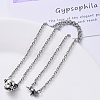 Non-Tarnish 304 Stainless Steel Cable Chain Necklace NJEW-S420-007C-P-5