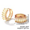 Cute Square Candy Brass Cubic Zirconia Hoop Earrings XX8349-17-1