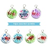 10Pcs Transparent Glass Pendants GLAA-YW0004-29-1