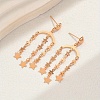Geometric Brass Tassel Stud Earrings GB2596-1-1