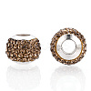 Handmade Polymer Clay Rhinestone European Beads RB-N053-001-09-1
