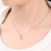 304 Stainless Steel Italian Horn Pendant Necklaces for Women WGAC5B5-03-2