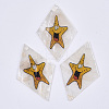 Printed Capiz Shell Pendants LS-SHEL-T016-08K-1