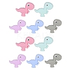 10Pcs 5 Styles Cartoon Little Dinosaur Silicone Beads JX695A-1