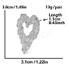 Stylish 304 Stainless Steel Heart-shaped Stud Earrings for Women OT2991-1-1