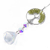 Natural Olive Quartz Big Pendants G-N333-009A-3