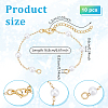 10Pcs Round ABS Imitation Pearl Beads Link Chain Bracelet Making AJEW-UN0002-08-3