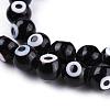 Handmade Evil Eye Lampwork Round Bead Strands LAMP-L055-10mm-08-2