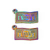 Rainbow Color Alloy Charms PALLOY-S180-255-NR-2