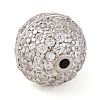 925 Sterling Silver Micro Pave Clear Cubic Zirconia Screw Clasps STER-U005-04P-2