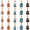 40Pcs 5 Colors Rack Plating Golden Tone Alloy Pendants ENAM-SC0005-16-1