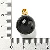Natural Obsidian Perfume Bottle Pendants G-K338-22G-01-3