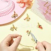 5Pcs 5 Styles Woman Theme Brass Enamel European Dangle Charms KK-CJ0003-91-5