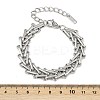 304 Stainless Steel Link Chain Bracelets for Women BJEW-C113-01P-5