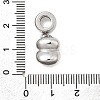304 Stainless Steel Red Enamel European Dangle Charms STAS-D153-23ASP-3