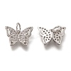 Brass Micro Pave Clear Cubic Zirconia Charms LS-ZIRC-B002-47P-3