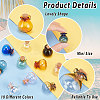   10Pcs 10 Colors Lucky Bag Shape Glass Cork Bottles Ornament AJEW-PH0004-64-10
