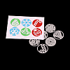 Flat Round Frame Carbon Steel Cutting Dies Stencils X-DIY-F036-36-1