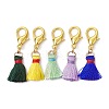 Nylon Thread Tassel Pendant Decorations HJEW-JM01431-1