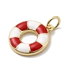 Brass Enamel Pendants KK-P338-23G-01-2