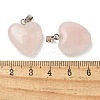 Natural Rose Quartz Pendants G-K385-03P-02-3