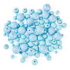 100Pcs 5 Styles Opaque Acrylic Beads MACR-TADJ0001-12E-3