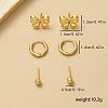 Elegant Stainless Steel Classic Bowknot & Round & Ring Earring Sets RR7699-1