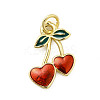 Brass Enamel Pendants KK-K302-02G-1