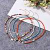 Natural Shell Initial Pendant Necklaces NJEW-JN03405-2