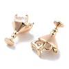 Brass Glass Charms KK-M102-32G-2