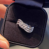 Rhodium Plated 925 Sterling Silver Finger Rings for Women FS-WGE36AE-01-1