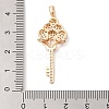 Brass Micro Pave Clear Cubic Zirconia Pendants KK-S388-02G-02-3