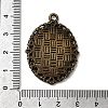 Tibetan Style Alloy Pendant Cabochon Settings X-TIBE-T003-09AB-NR-3