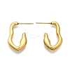 Ion Plating(IP) 304 Stainless Steel C-shape Stud Earrings EJEW-P197-03G-3