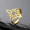 304 Stainless Steel Adjustable Cuff Rings RJEW-S628-03G-1