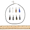 DIY Natural & Synthetic Gemstone Teardrop Pendant & Waxed Cord Pendant Necklace Making Kits DIY-FS0008-48-5