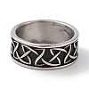 Vintage Viking 304 Stainless Steel Knot Finger Rings RJEW-U005-04AS-2