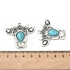 Bohemian Synthetic Turquoise Cattle Pendants FIND-Z112-01AS-08-3