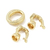 Brass Micro Pave Clear Cubic Zirconia Fold Over Clasps LS-KK-M326-01G-2