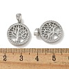 Brass Micro Pave Cubic Zirconia Pendents X-KK-R210-21P-01-3