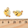 304 Stainless Steel Enamel Pendants STAS-P396-10G-01-3