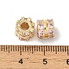 Brass Glass Rhinestone Beads KK-B098-03G-01-2