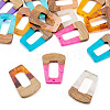 16Pcs 8 Colors Resin & Wood Pendants RESI-TA0003-72-2