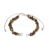 Natural Tiger Eye Chip Nylon Braided Beaded Bracelet Making AJEW-JB01296-03-1