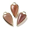 Natural Strawberry Quartz Pendants G-K347-01G-05-1
