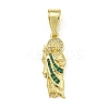 Rack Plating Brass Pave Cubic Zirconia Pendants KK-U029-05G-1