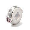 Valentine's Day Brass Micro Pave Clear Cubic Zirconia Beads KK-K361-06P-3